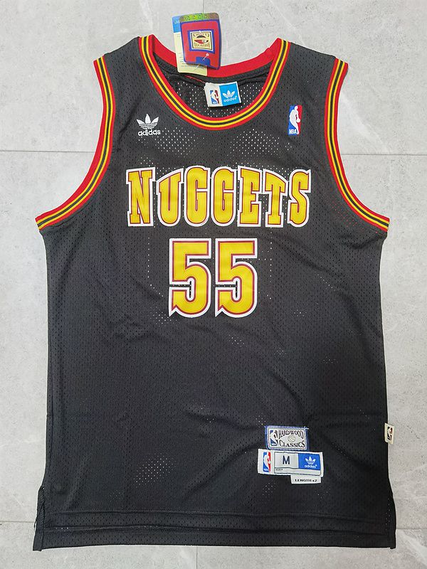 Men Denver Nuggets 55 Mutombo Black Throwback Best mesh Adidas NBA Jersey